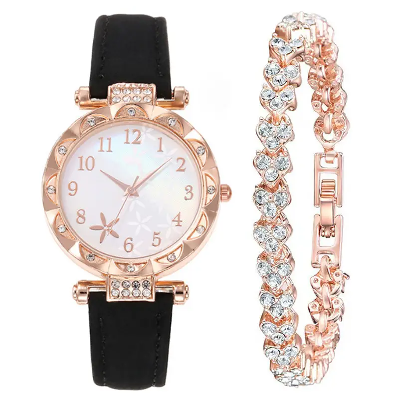 New TikTok Popular Women's Watch Fashion Personality Simple Watch Butterfly Digital Belt Watch suit - Image 30