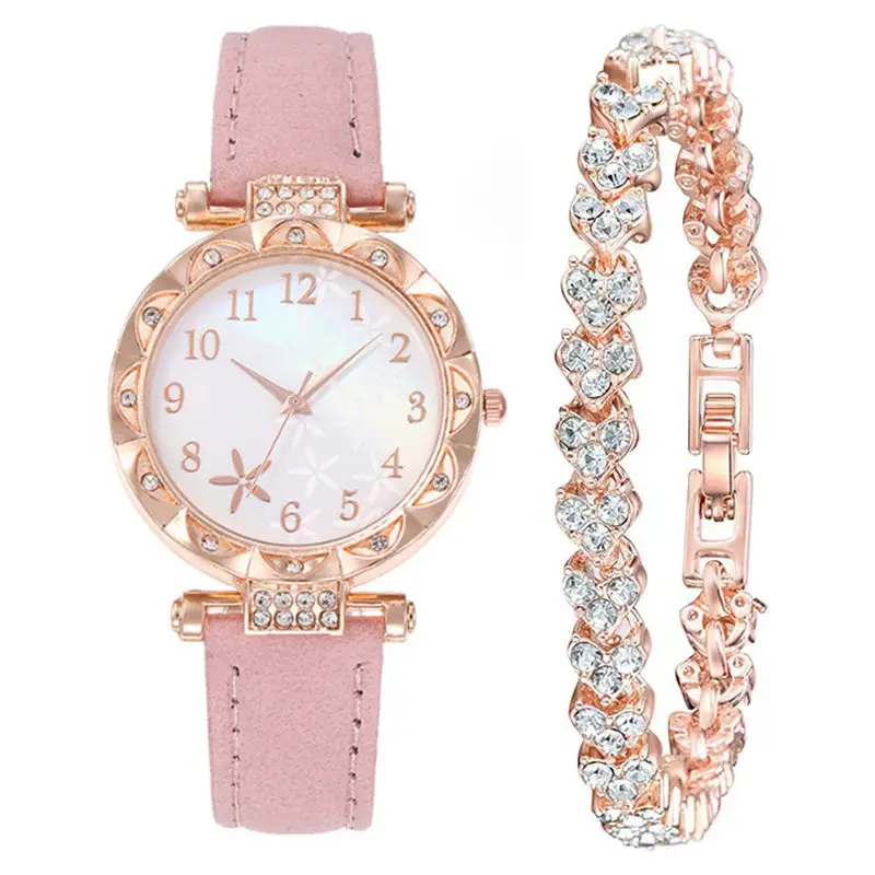 New TikTok Popular Women's Watch Fashion Personality Simple Watch Butterfly Digital Belt Watch suit - Image 31