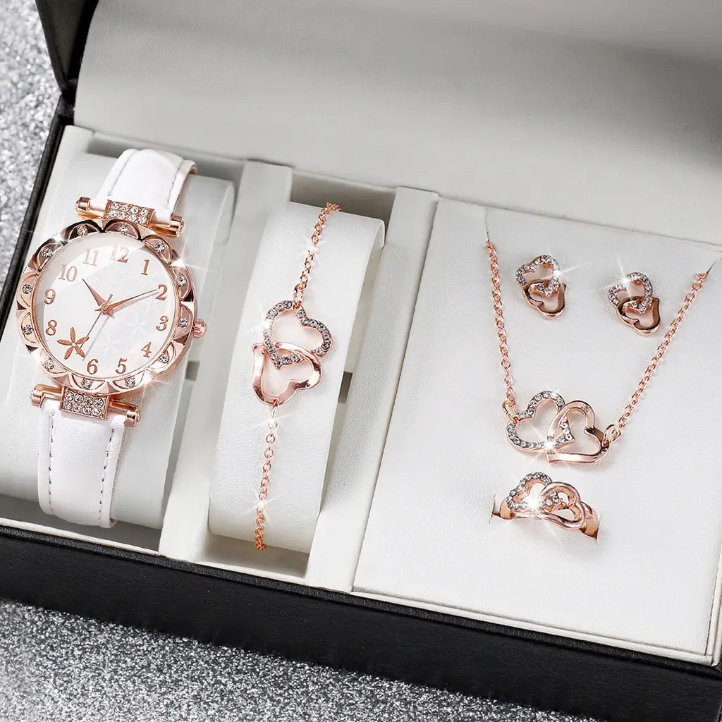 New TikTok Popular Women's Watch Fashion Personality Simple Watch Butterfly Digital Belt Watch suit - Image 9