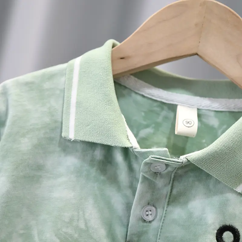 Boys Green Tie-Dye Polo Shirt 2026 - Image 3