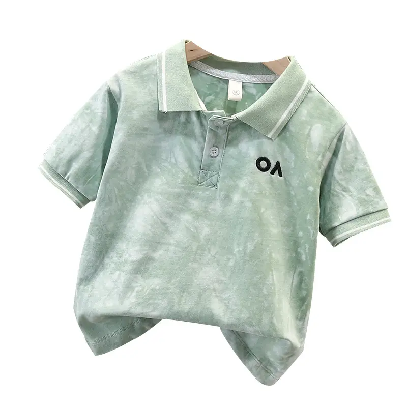 Boys Green Tie-Dye Polo Shirt 2026 - Image 5