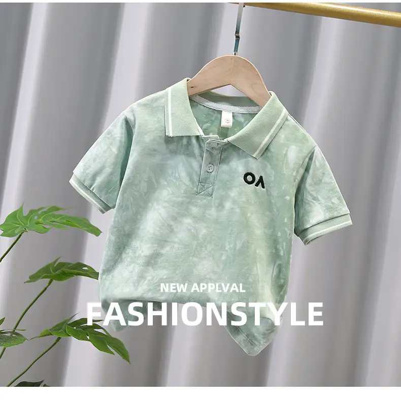 Boys Green Tie-Dye Polo Shirt 2026 — feature 1