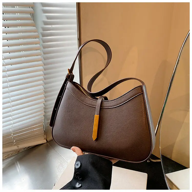 Women's Brown Leather Shoulder Bag 2024 New Fashion — feature 14