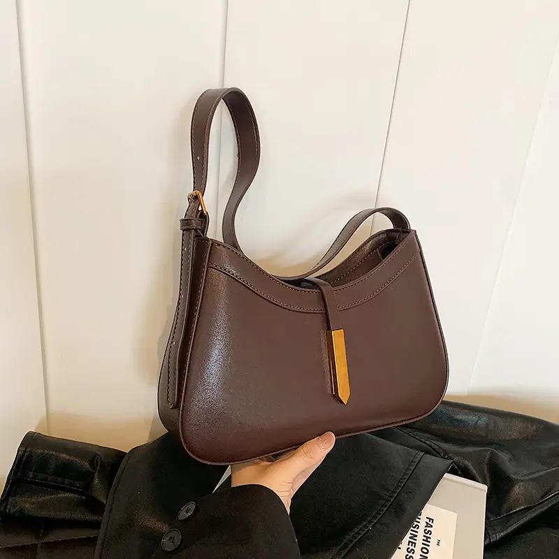 Women's Brown Leather Shoulder Bag 2024 New Fashion - Image 2