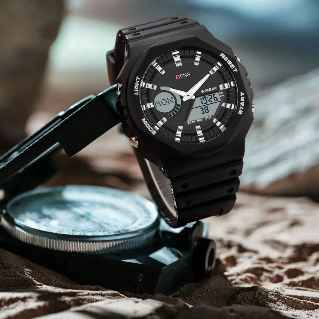 O'FANS Waterproof Luminous Sports Watch Black - Image 6
