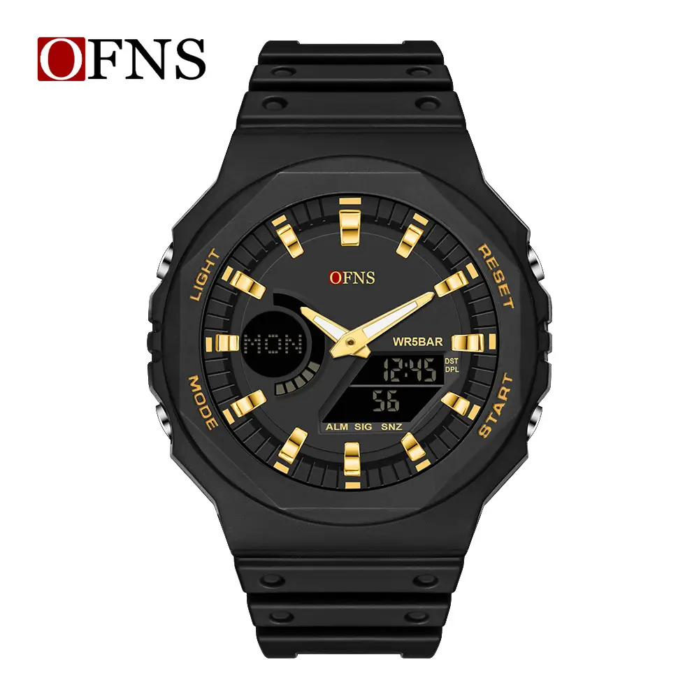 O'FANS Waterproof Luminous Sports Watch Black - Image 2