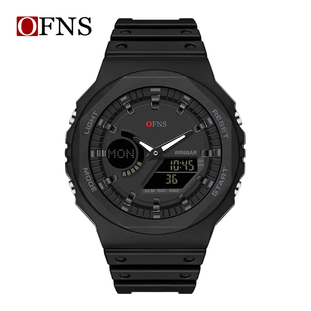 O'FANS Waterproof Luminous Sports Watch Black - Image 3