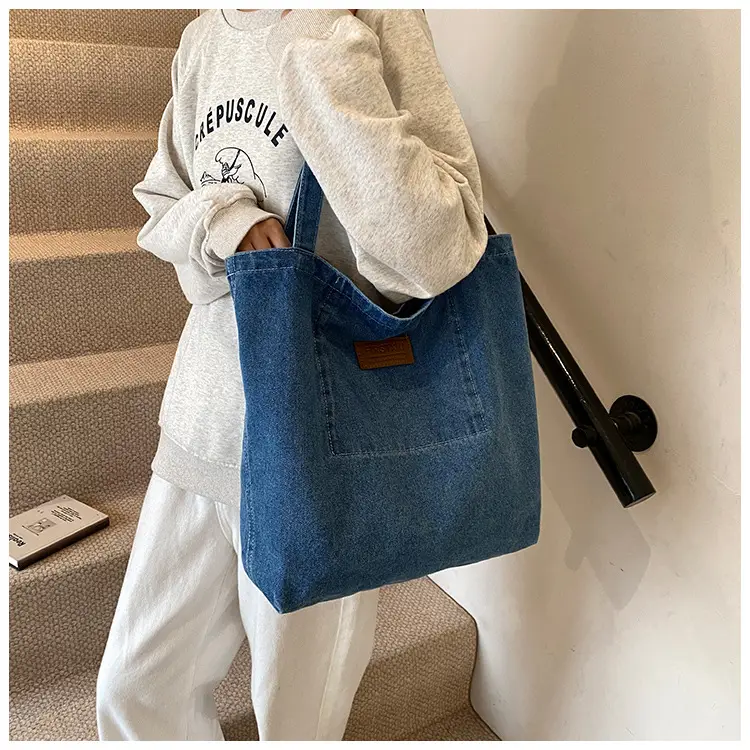 Denim Tote Bag "Catch The Good Things" Black Women — feature 10