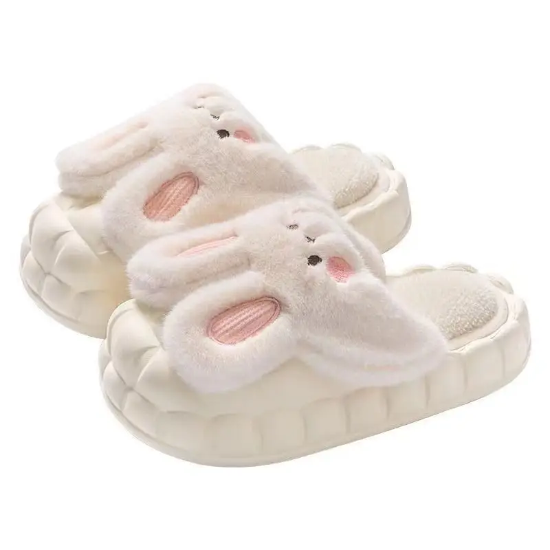 2024 new women's detachable winter outdoor home indoor plush cotton slippers waterproof cute warm shoes