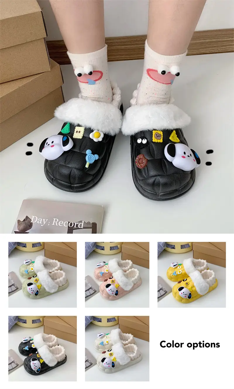 2024 new women's detachable winter outdoor home indoor plush cotton slippers waterproof cute warm shoes — feature 12
