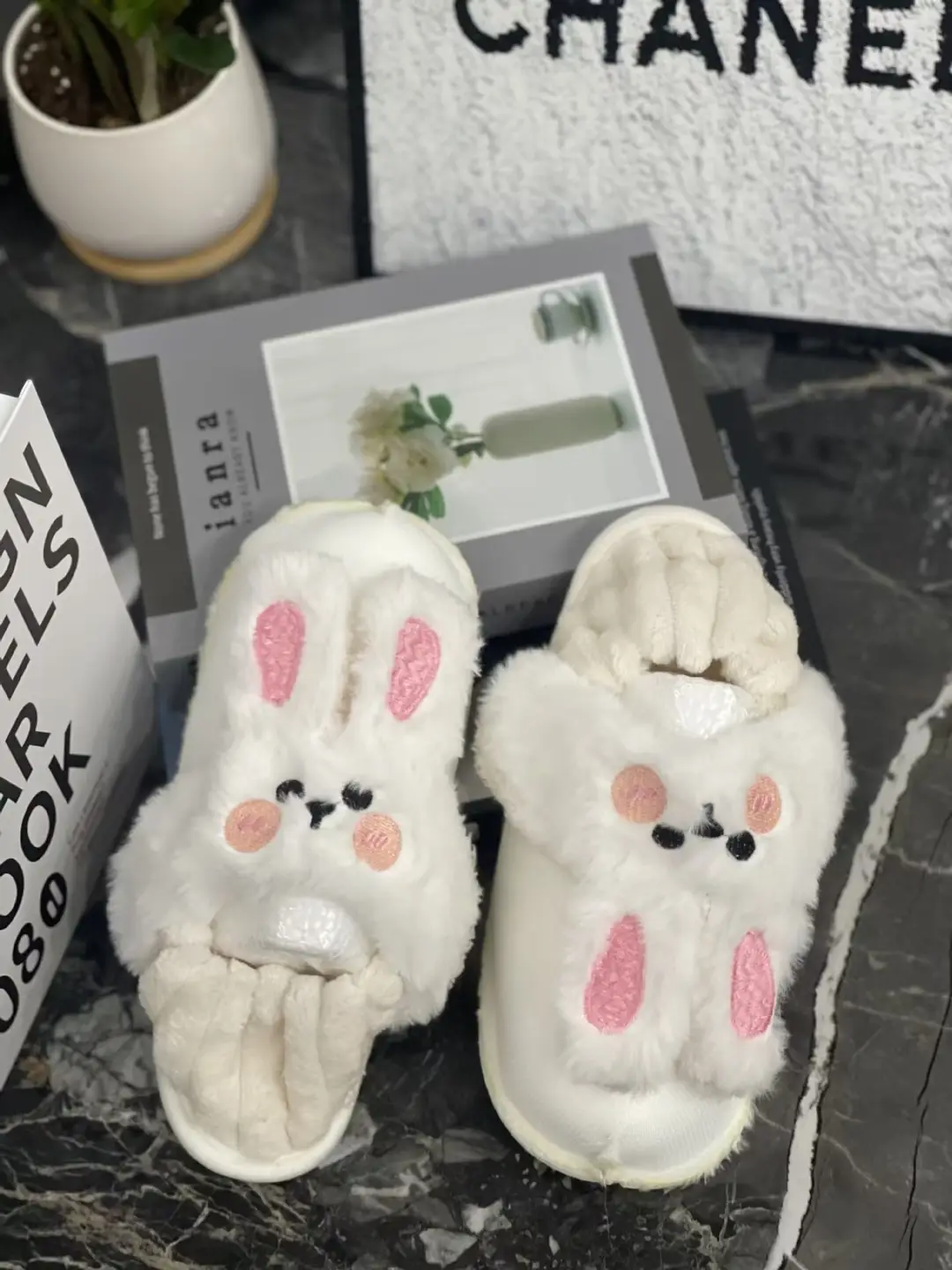 2024 new women's detachable winter outdoor home indoor plush cotton slippers waterproof cute warm shoes