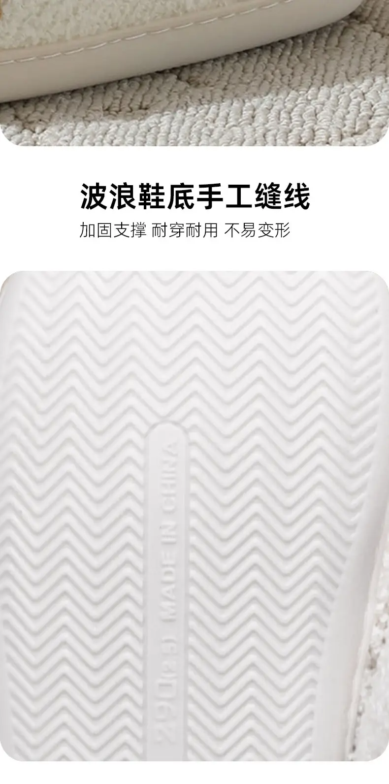 Cotton Cross-border New Flower Cotton Slippers Women's Thick Bottom Winter Household Indoor Warm Non-slip Home Slippers Soft Bottom — feature 7