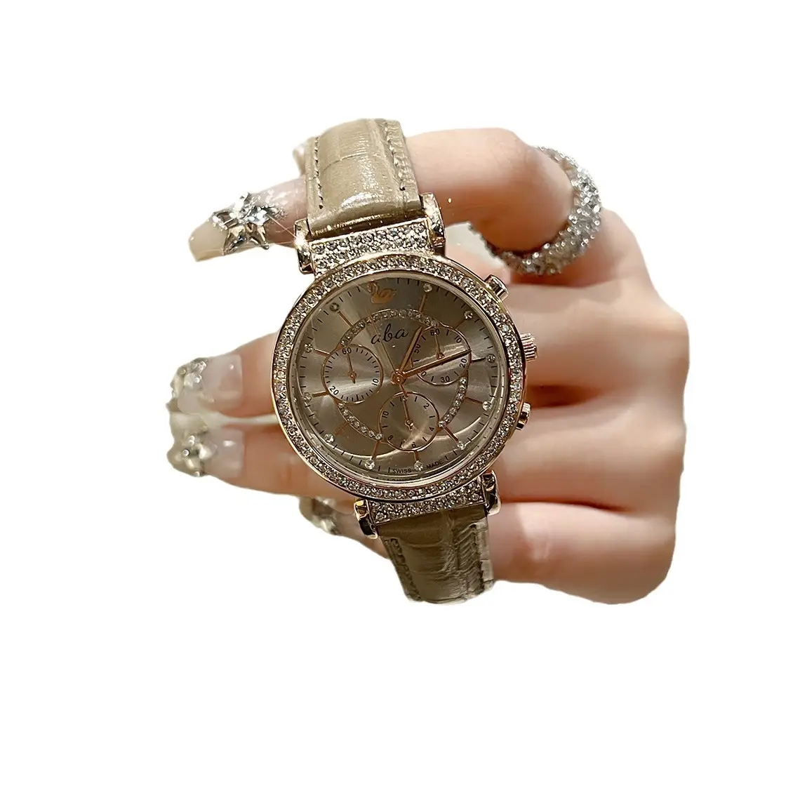 Red Diamond Three-eye Watch for Women - Image 8