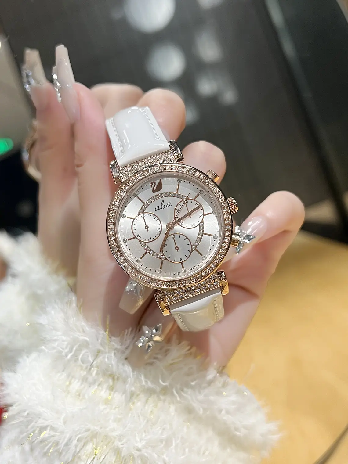 Red Diamond Three-eye Watch for Women - Image 3