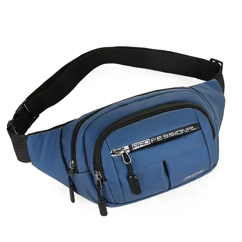 Men Women Black Multi-Functional Waist Bag with Color Selection