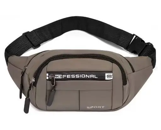 Men Women Black Multi-Functional Waist Bag with Color Selection