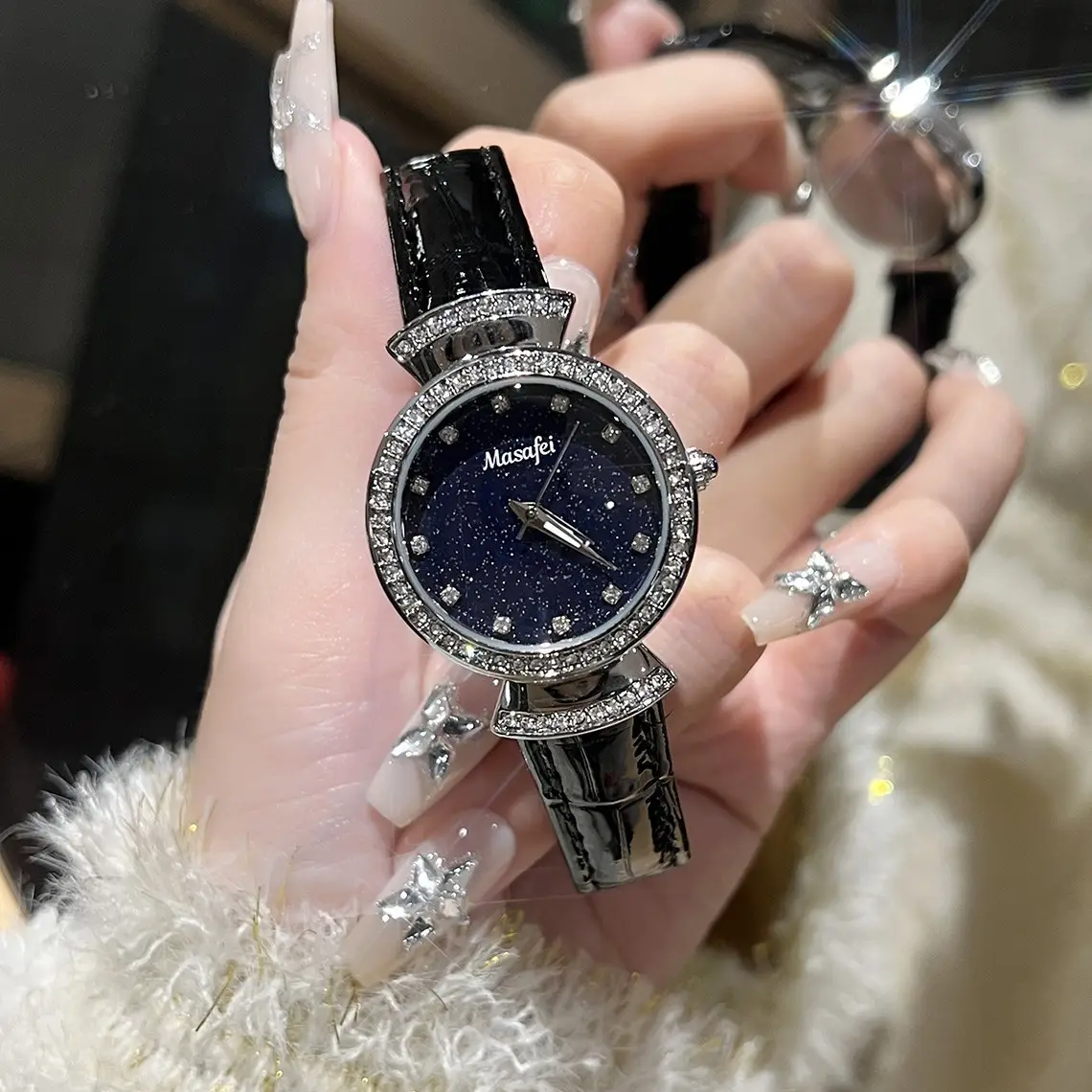 Blue Sand Stone Gimono Women's Watch Waterproof High-end - Image 6