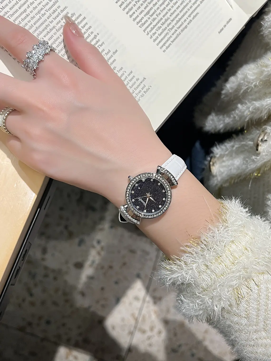 Blue Sand Stone Gimono Women's Watch Waterproof High-end — feature 10