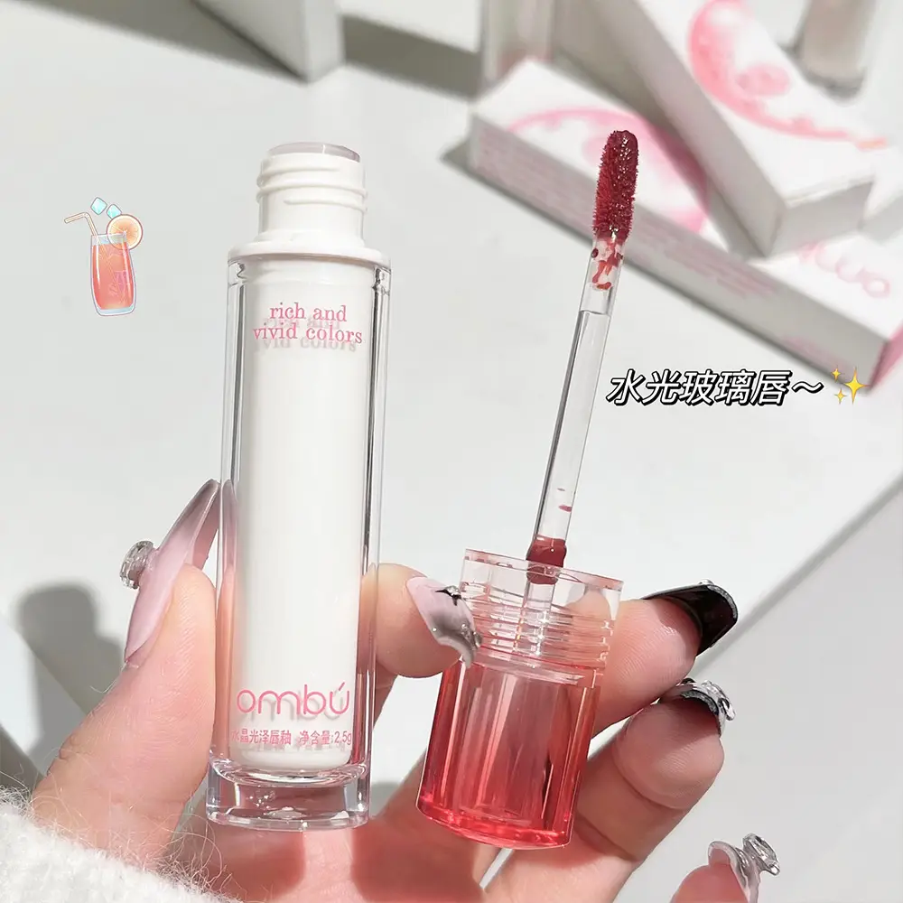 Ombu Crystal Gloss Lip Glaze Mirror Waterlight Moisturizing - Image 6