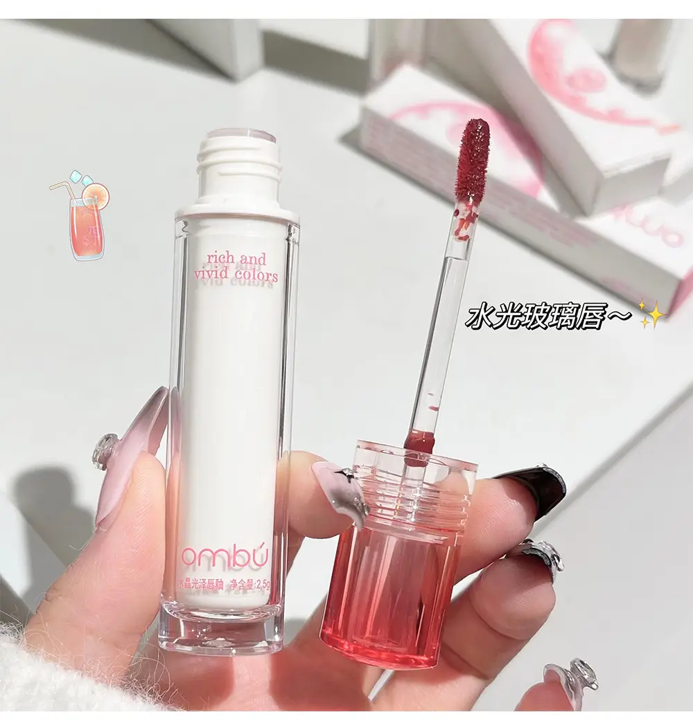 Ombu Crystal Gloss Lip Glaze Mirror Waterlight Moisturizing — feature 3