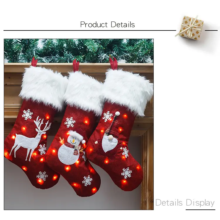 Personalized Christmas Socks with Glowing Embroidery — feature 7