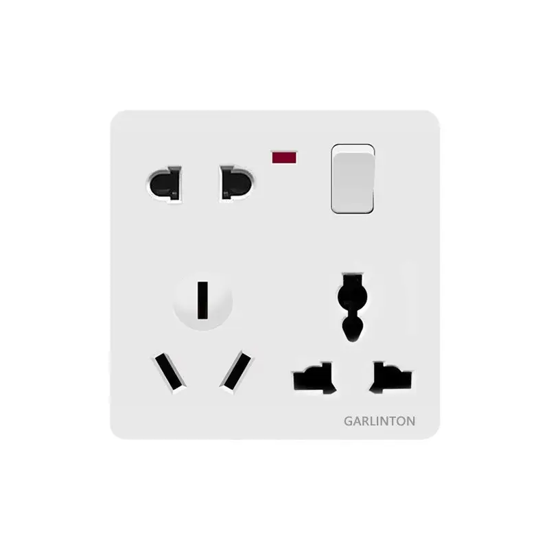 Type 86 one-opening eight-hole socket concealed wall multifunctional high-power 16A two two two three plug 8-hole power panel
