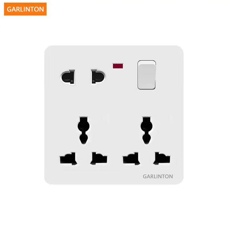 Type 86 one-opening eight-hole socket concealed wall multifunctional high-power 16A two two two three plug 8-hole power panel