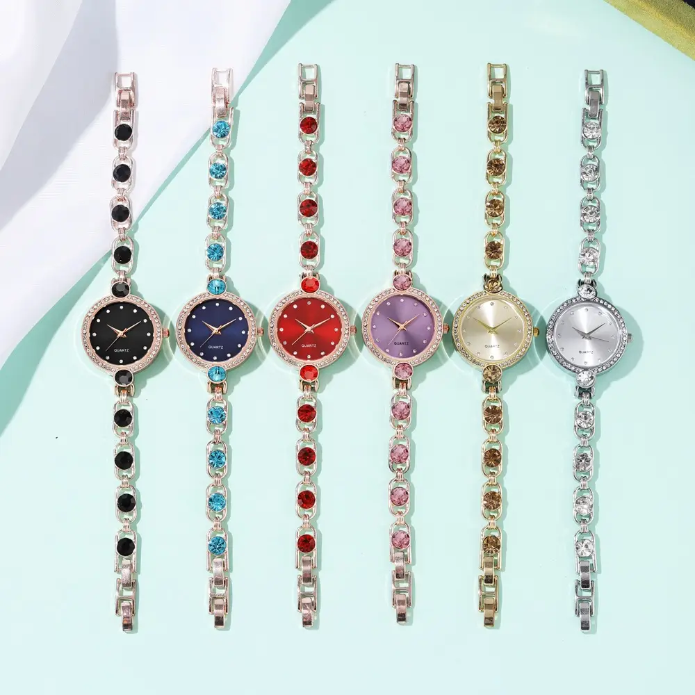 Women's Rose Gold Diamond Watch with Pearl Bracelet - Image 10