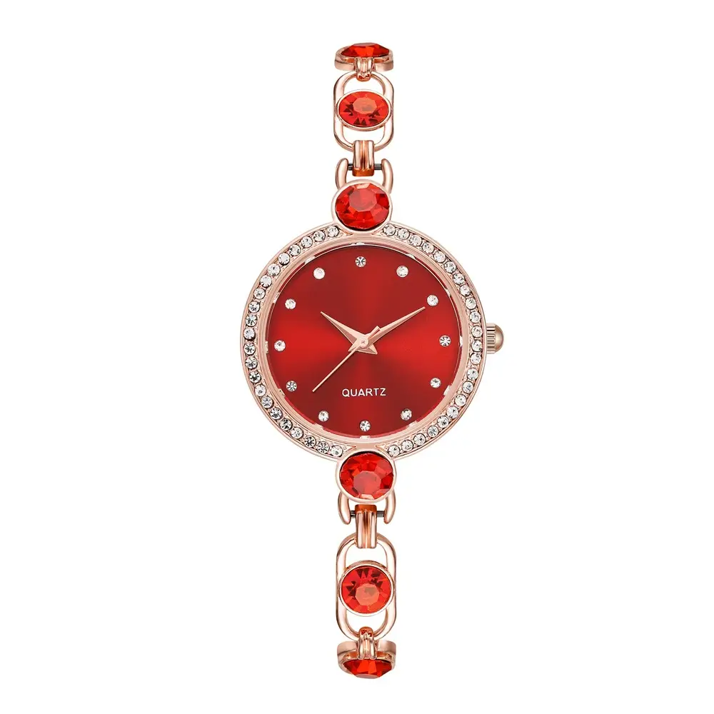 Women's Rose Gold Diamond Watch with Pearl Bracelet — feature 2