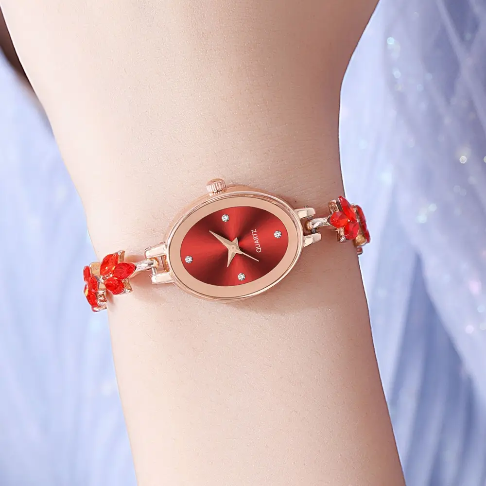 Luxury Women's Cross-Border Wheat Ear Watch with Violet Petal Light — feature 10