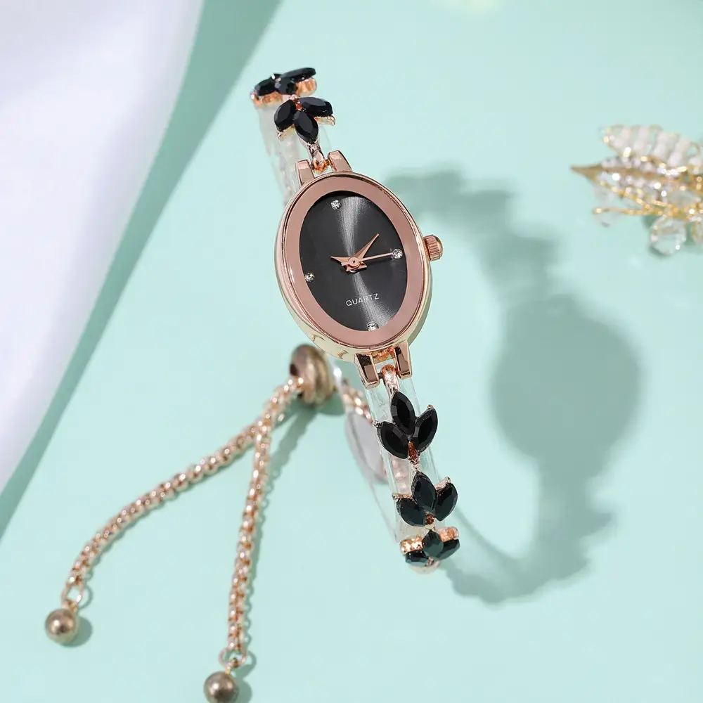 Luxury Women's Cross-Border Wheat Ear Watch with Violet Petal Light — feature 5