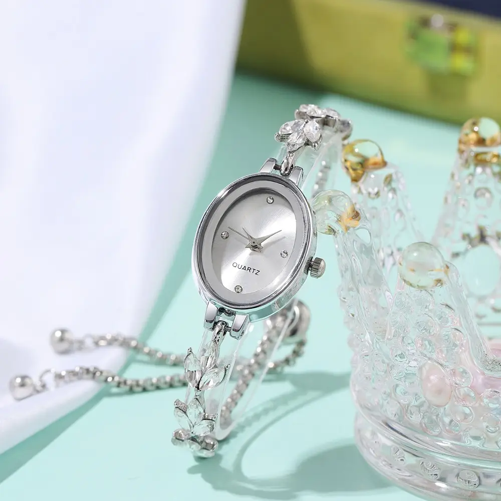 Luxury Women's Cross-Border Wheat Ear Watch with Violet Petal Light — feature 9