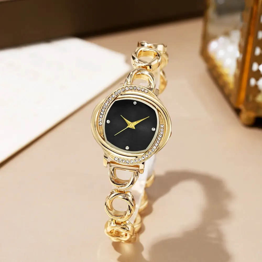 Green Diamond Watch for Women Gold Bracelet — feature 5