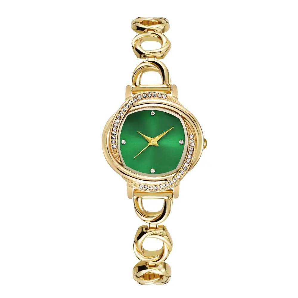 Green Diamond Watch for Women Gold Bracelet — feature 9
