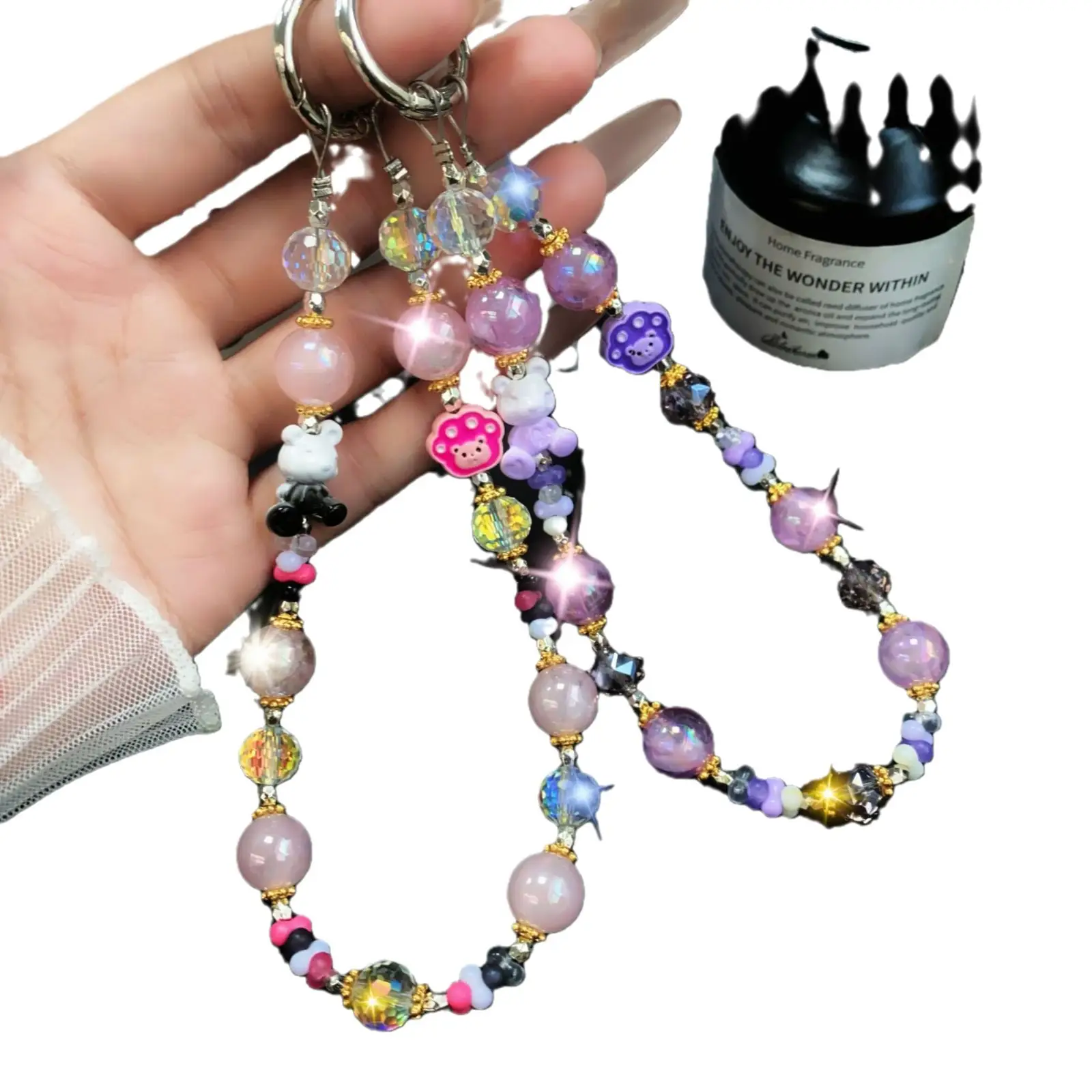 Cute Multi Color Crystal Beaded Chain for Girls