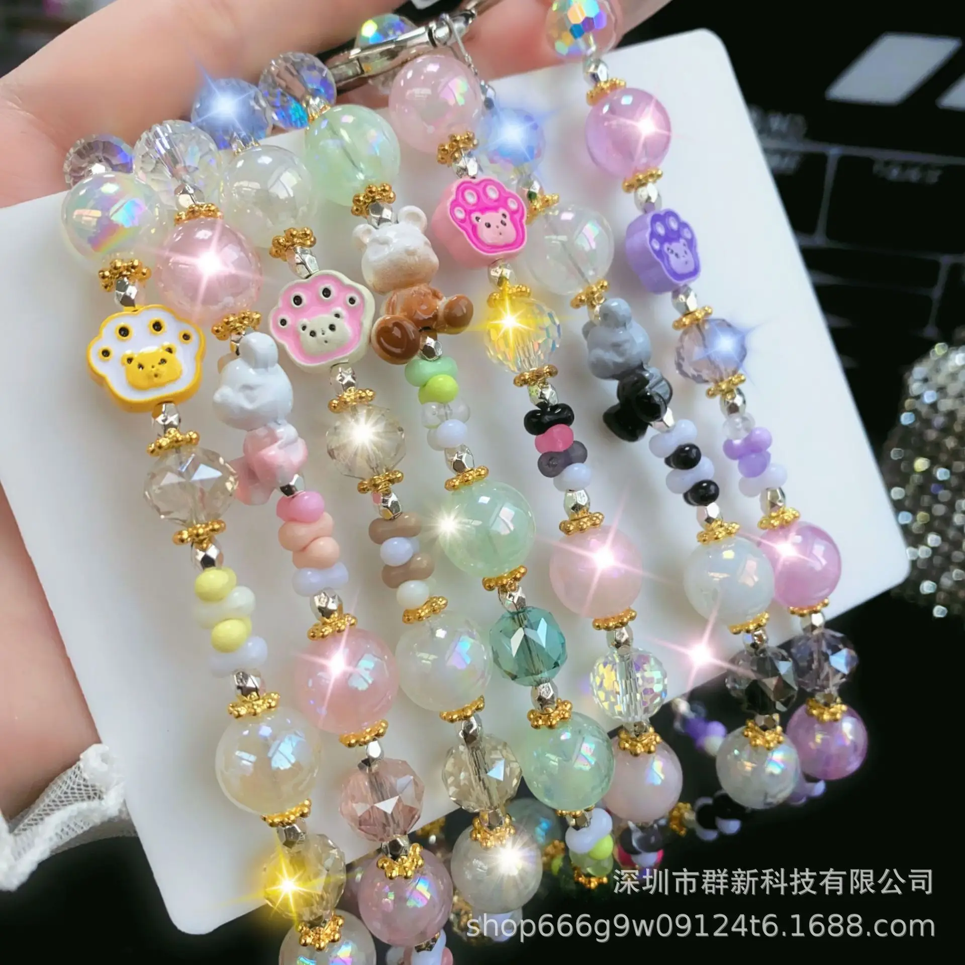 Cute Multi Color Crystal Beaded Chain for Girls — feature 2
