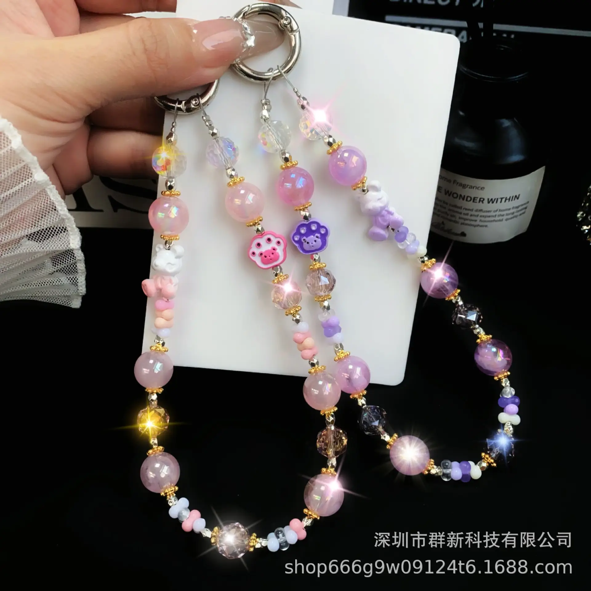 Cute Multi Color Crystal Beaded Chain for Girls — feature 3