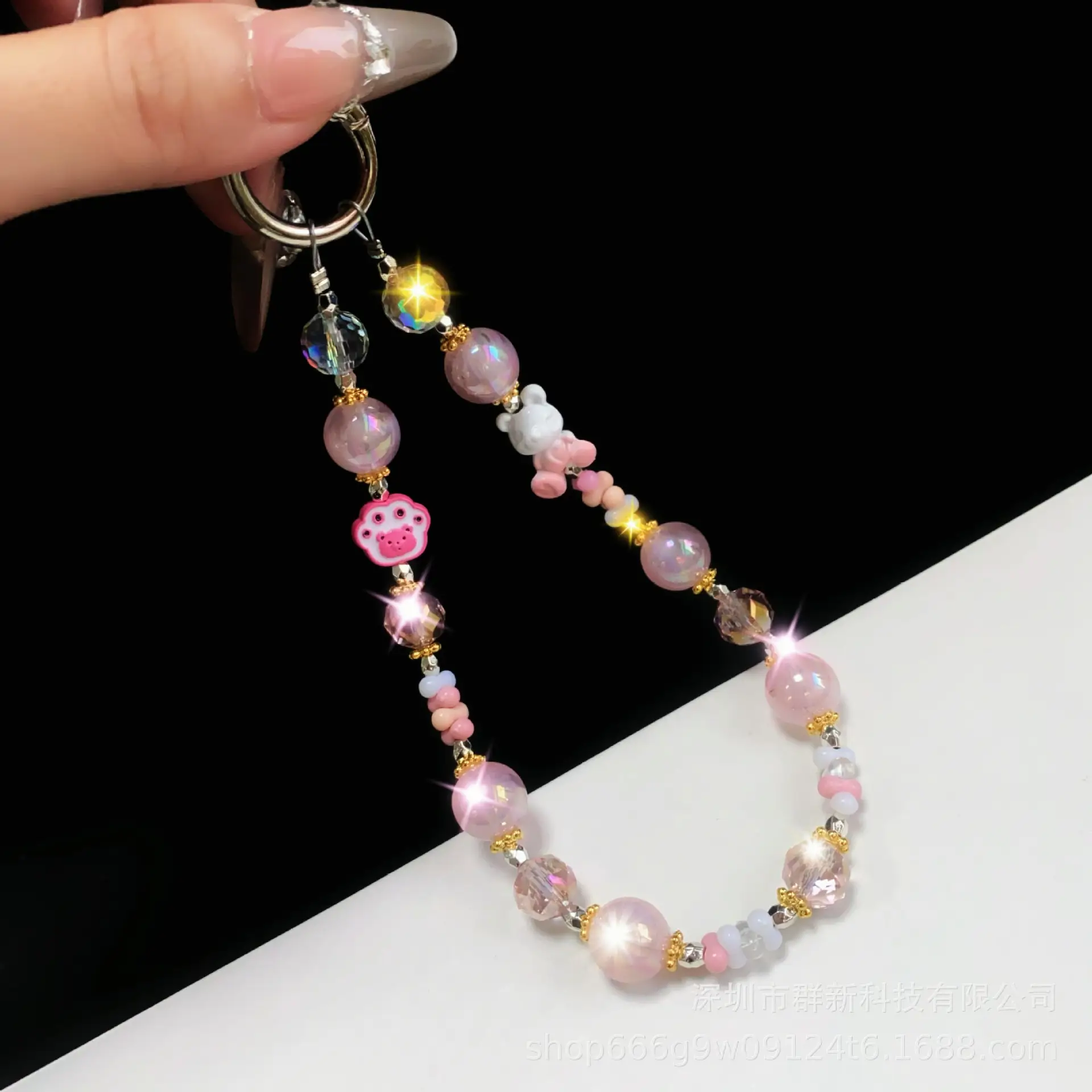 Cute Multi Color Crystal Beaded Chain for Girls — feature 6