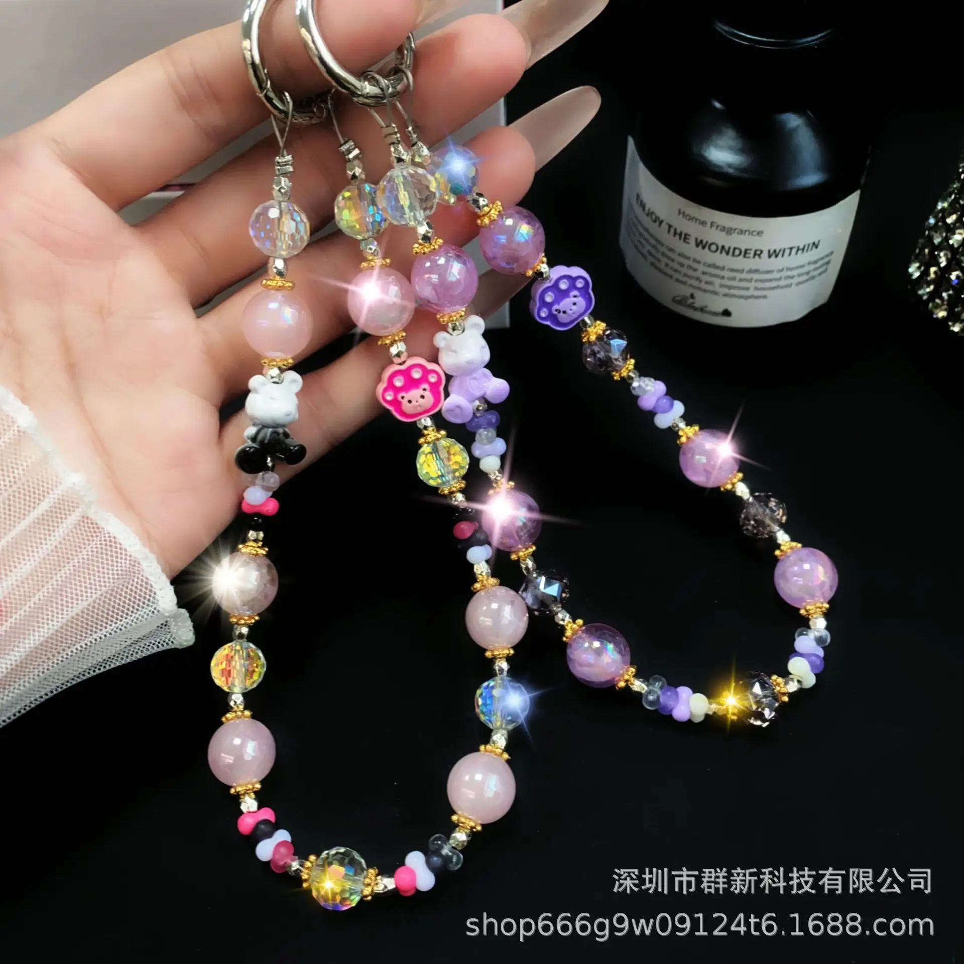 Cute Multi Color Crystal Beaded Chain for Girls — feature 7