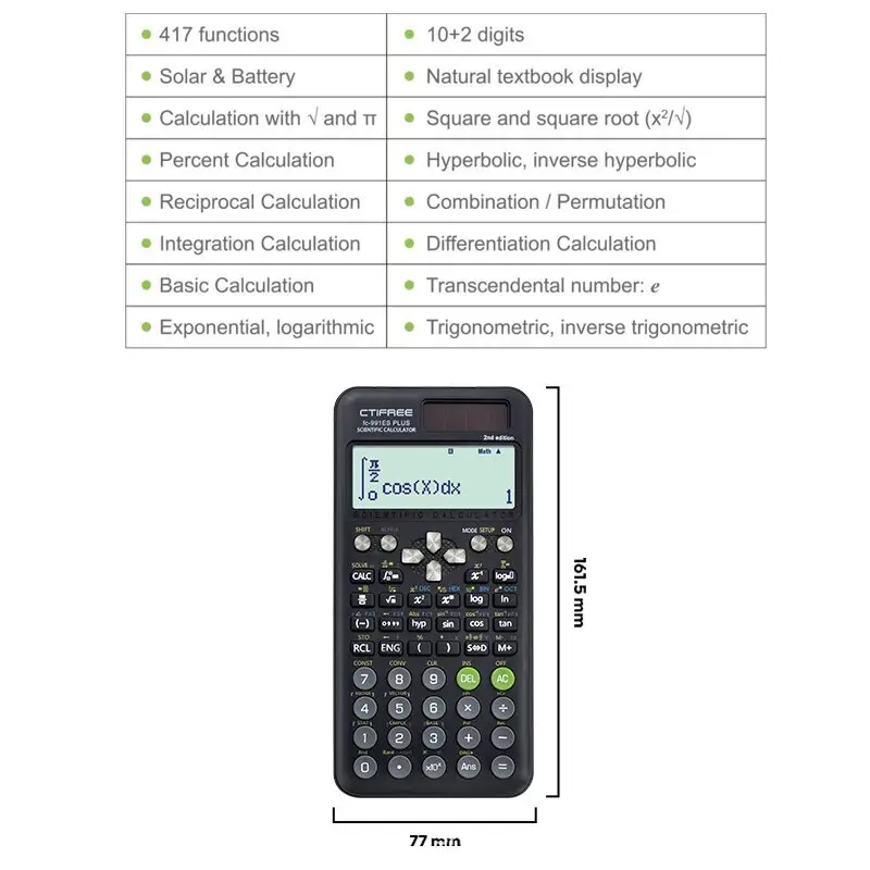Cross-border FX991ESPLUS2nd Scientific Calculator 417 Function — feature 2