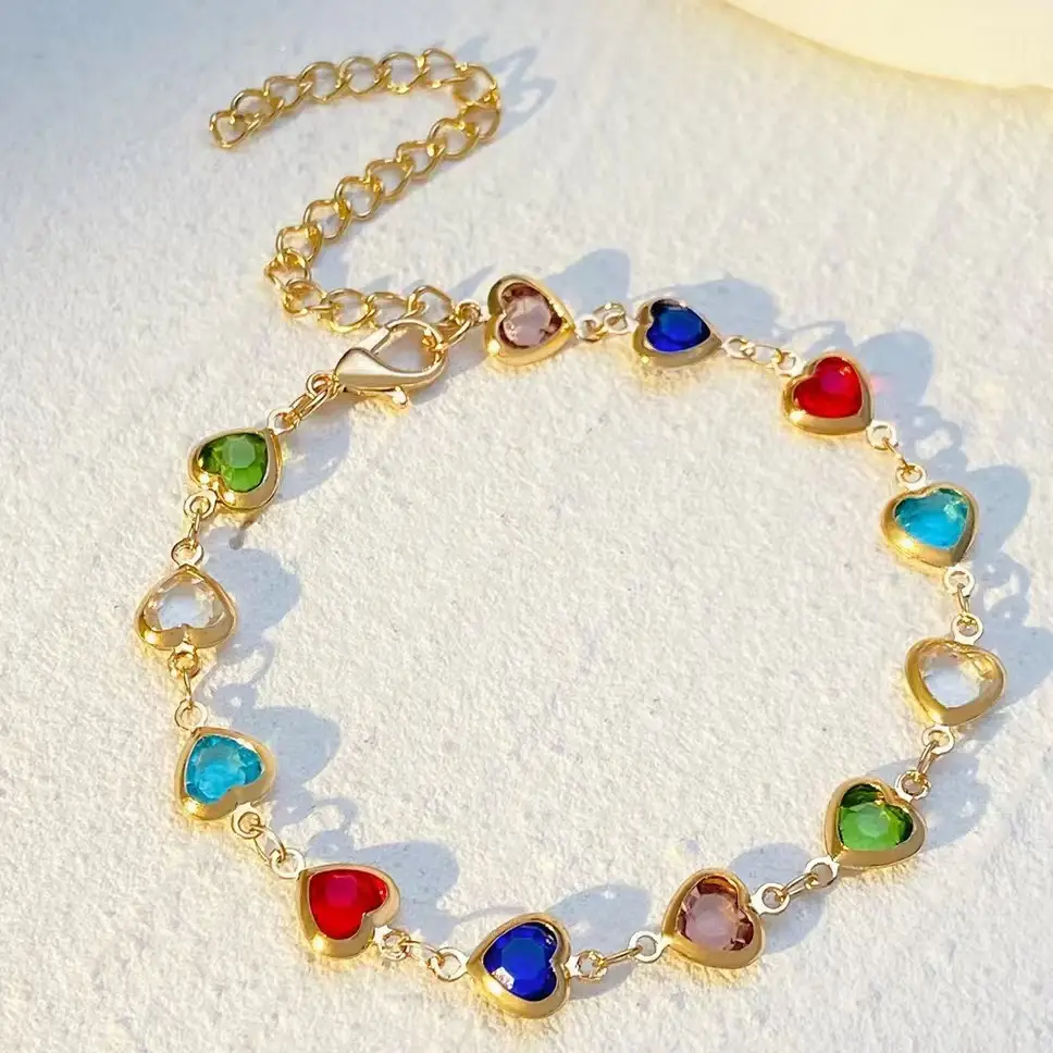 Heart Shaped Zircon Bracelet Necklace for Women - Image 19