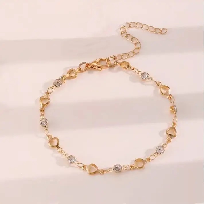 Heart Shaped Zircon Bracelet Necklace for Women - Image 9