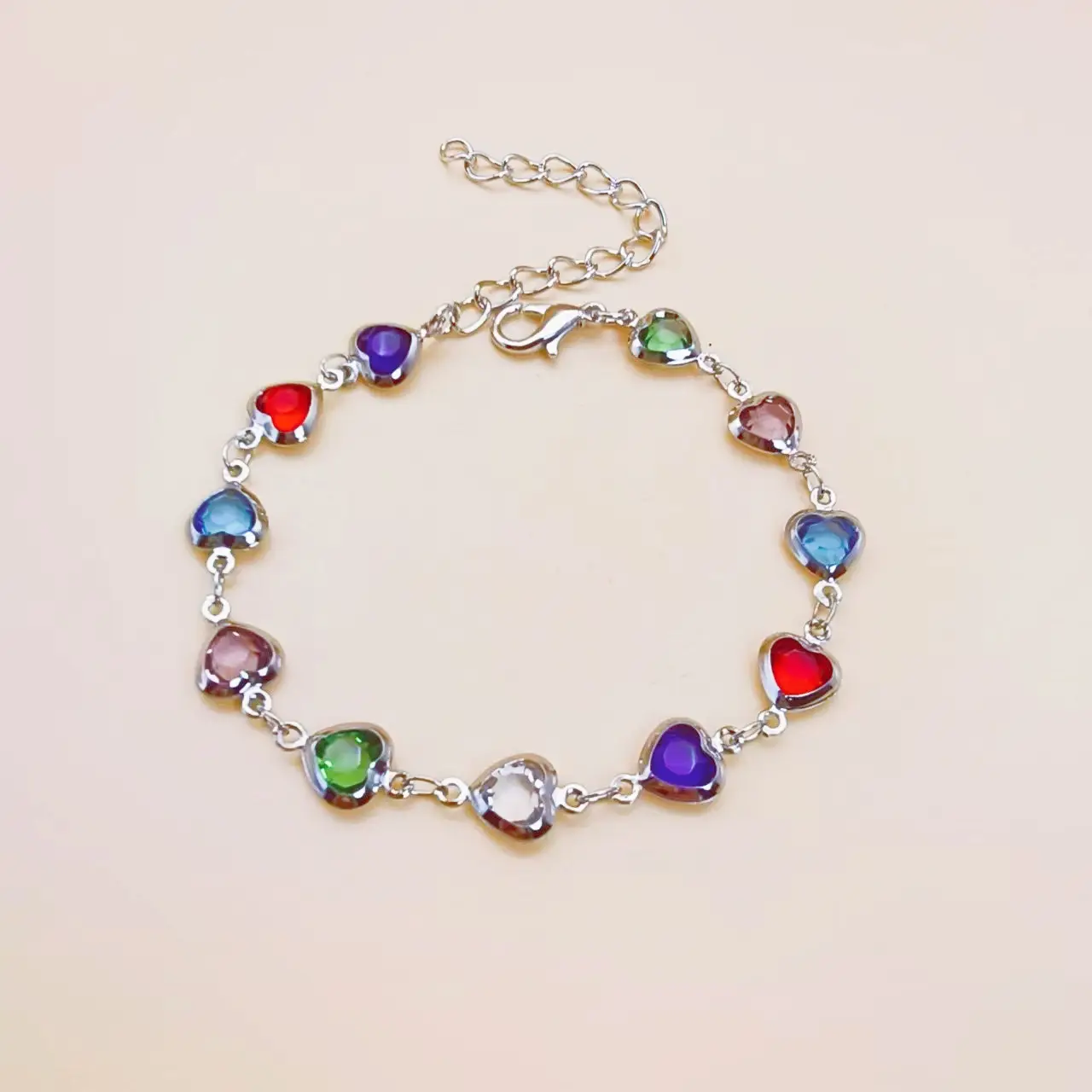 Heart Shaped Zircon Bracelet Necklace for Women - Image 2