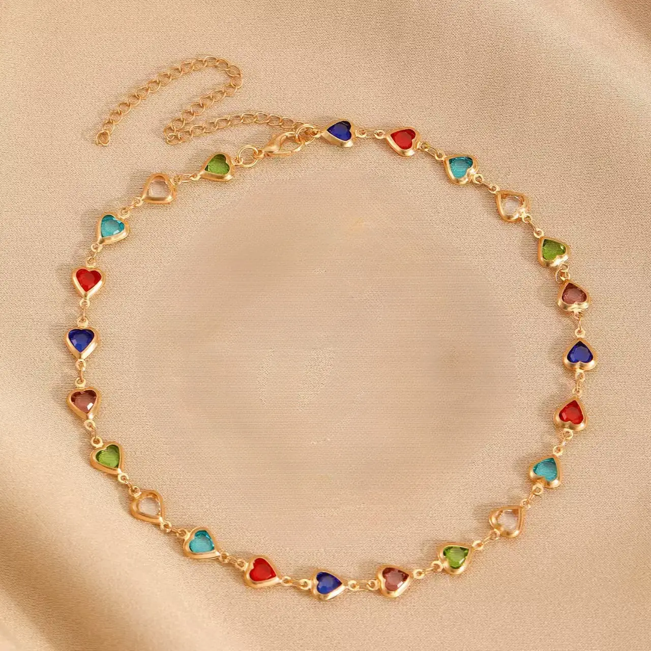 Heart Shaped Zircon Bracelet Necklace for Women - Image 3