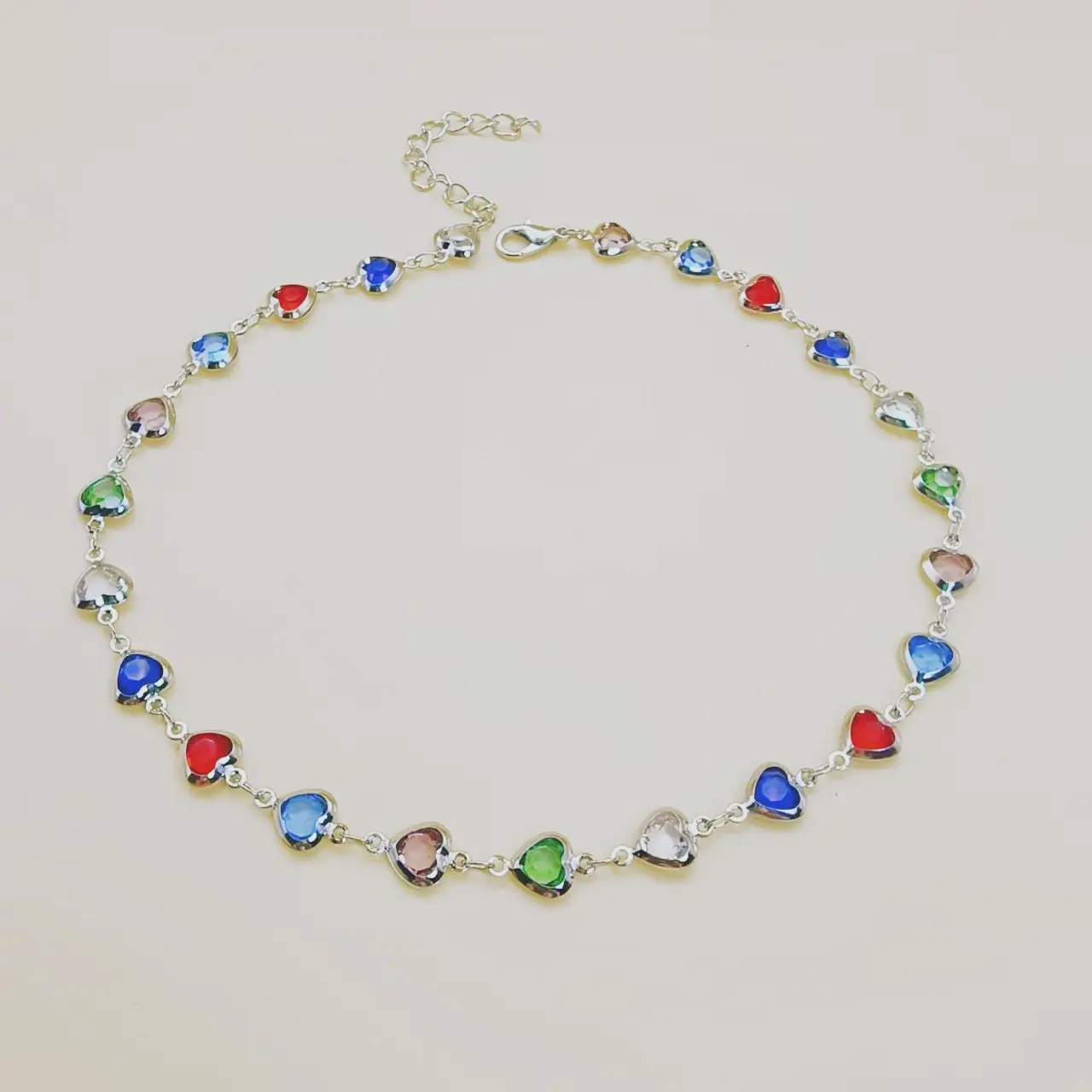 Heart Shaped Zircon Bracelet Necklace for Women - Image 4