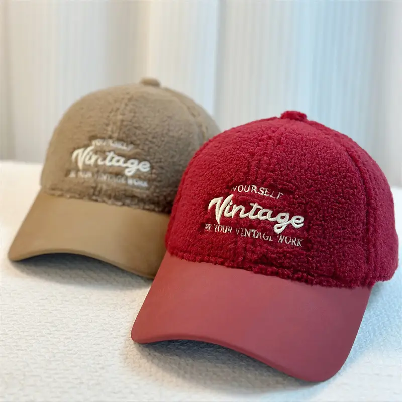 Winter Furry Cap Vintage Embroidered Black - Image 7