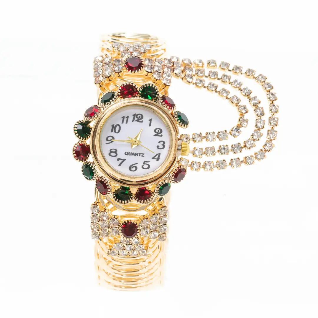 European and American New Fashion Ladies Full Diamond Alloy Fashion Watch Creative Tassel Quartz Bracelet Watch Women's Manufacturers — feature 5