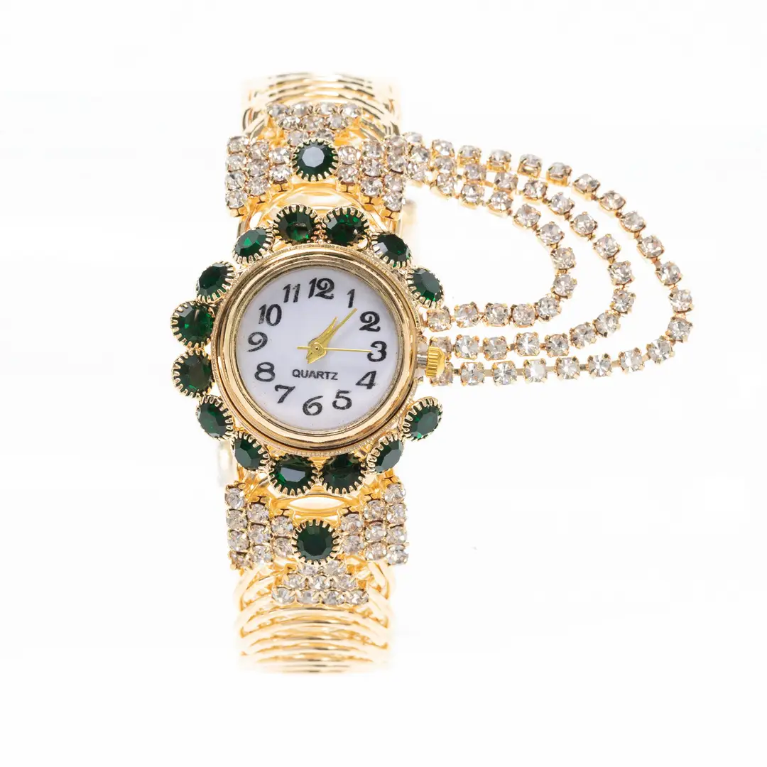 European and American New Fashion Ladies Full Diamond Alloy Fashion Watch Creative Tassel Quartz Bracelet Watch Women's Manufacturers — feature 6