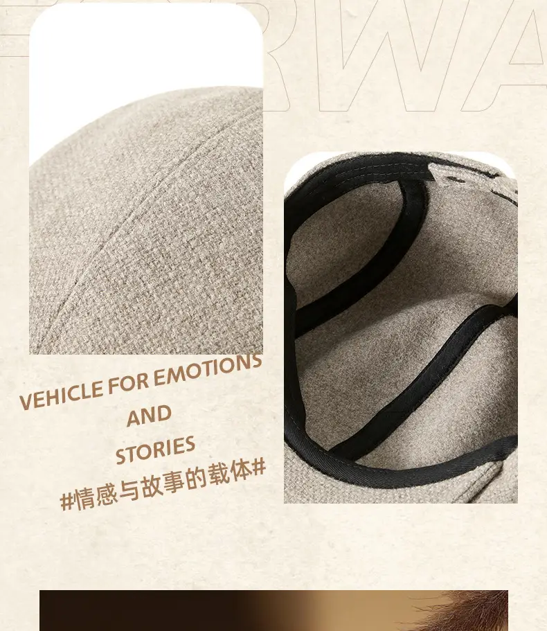 British Style Peaked Cap Hemp Cotton Winter Warm Hat — feature 14