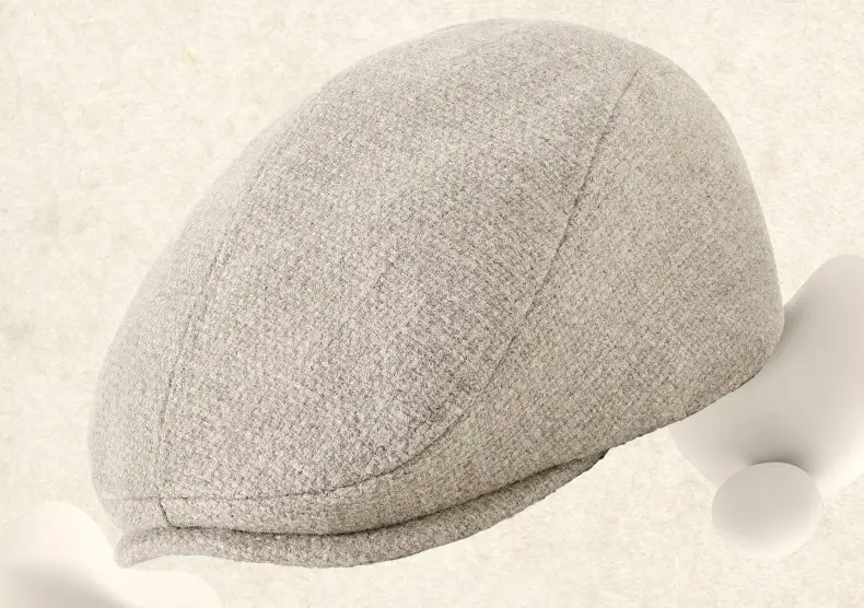 British Style Peaked Cap Hemp Cotton Winter Warm Hat — feature 9